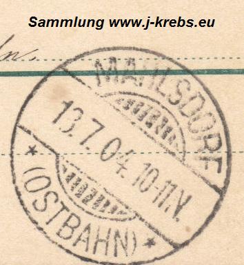 Mahlsdorf Ostbahn Poststempel 1904 JK